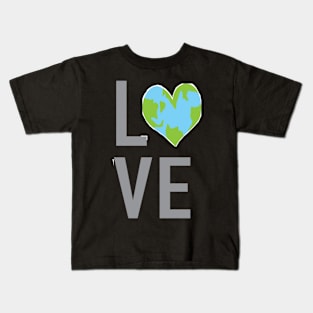 Love Earth Heart- Save the Plant- Laptop Sticker Kids T-Shirt